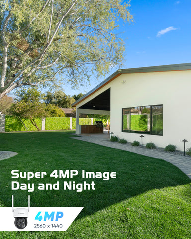 Certified Refurbished 4MP HD Outdoor Pan Tilt Wireless Dome Security Camera, Full Color Night Vision, 2-Way Audio, Smart AI Human Detection, Support Alexa/Google Assistant Certified Refurbished 4MP HD Outdoor Pan Tilt Wireless Dome Security Camera, Full Color Night Vision, 2-Way Audio, Smart AI Human Detection, Support Alexa/Google Assistant