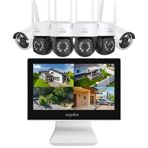 2K Super HD PT 10 Channel NVR w/3MP Wireless Pan & Tilt IP Camera System, 10.1'' LCD Monitor, Pack of 6 Cameras, Two-Way Voice Intercom, Customized Motion Areas, Smart Motion Alerts, AI Human Recognition, Work with Alexa 2K Super HD PT 10 Channel NVR w/3MP Wireless Pan & Tilt IP Camera System, 10.1'' LCD Monitor, Pack of 6 Cameras, Two-Way Voice Intercom, Customized Motion Areas, Smart Motion Alerts, AI Human Recognition, Work with Alexa