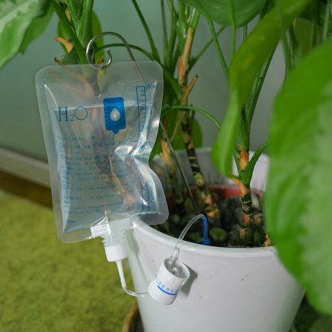 Automatic Plant Life Houseplant Watering Device - Plant Waterer Bag w/ Retractable Bracket Hook