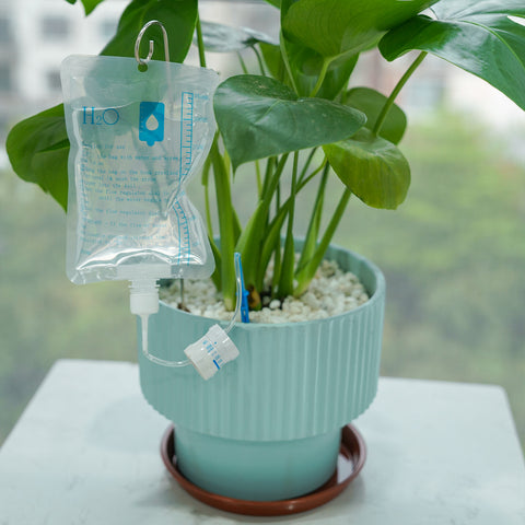 Automatic Plant Life Houseplant Watering Device - Plant Waterer Bag w/ Retractable Bracket Hook