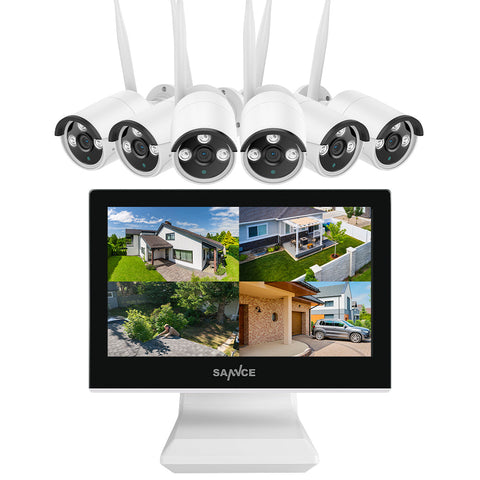 2K Super HD 10 Channel NVR w/3MP Wireless Camera System, 10.1'' LCD Monitor, Pack of 6 Cameras, Smart Motion Alerts, AI Human Recognition, Work with Alexa 2K Super HD 10 Channel NVR w/3MP Wireless Camera System, 10.1'' LCD Monitor, Pack of 6 Cameras, Smart Motion Alerts, AI Human Recognition, Work with Alexa