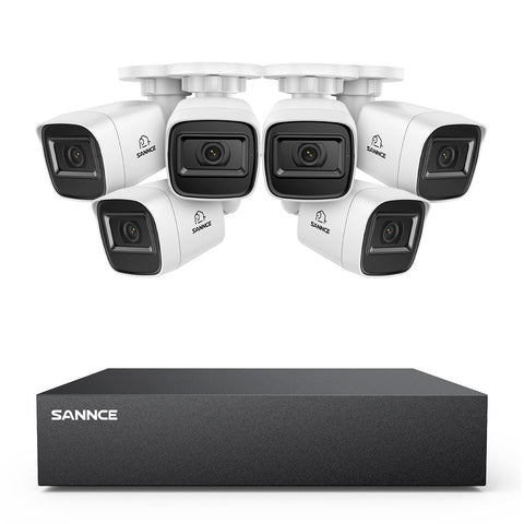 8 Channel 5MP Wired Security Camera System - Hybrid DVR, 6pcs 2MP Bullet Cameras, Outdoor & Indoor, Smart Motion Detection, Remote Access 8 Channel 5MP Wired Security Camera System - Hybrid DVR, 6pcs 2MP Bullet Cameras, Outdoor & Indoor, Smart Motion Detection, Remote Access