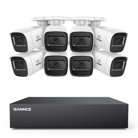 8 Channel 5MP Wired Security Camera System - Hybrid DVR, 8pcs 2MP Bullet Cameras, Outdoor & Indoor, Smart Motion Detection, Remote Access 8 Channel 5MP Wired Security Camera System - Hybrid DVR, 8pcs 2MP Bullet Cameras, Outdoor & Indoor, Smart Motion Detection, Remote Access