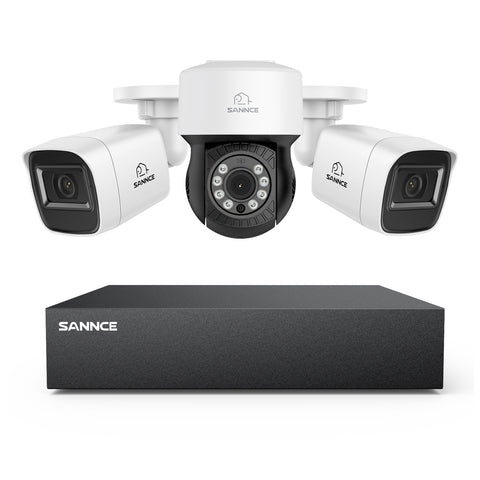 5MP 8 Channel PT Security Camera System - Hybrid 5-in-1 DVR, Pan & Tilt CCTV Camera, 100 ft Night Vision, Motion Detection, Outdoor, Waterproof 5MP 8 Channel PT Security Camera System - Hybrid 5-in-1 DVR, Pan & Tilt CCTV Camera, 100 ft Night Vision, Motion Detection, Outdoor, Waterproof