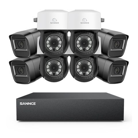 5MP 8 Channel PT Security Camera System - Hybrid 5-in-1 DVR, Pan & Tilt CCTV Camera, 100 ft Night Vision, Motion Detection, Outdoor, Waterproof 5MP 8 Channel PT Security Camera System - Hybrid 5-in-1 DVR, Pan & Tilt CCTV Camera, 100 ft Night Vision, Motion Detection, Outdoor, Waterproof