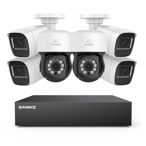 5MP 8 Channel PT Security Camera System - Hybrid 5-in-1 DVR, Pan & Tilt CCTV Camera, 100 ft Night Vision, Motion Detection, Outdoor, Waterproof 5MP 8 Channel PT Security Camera System - Hybrid 5-in-1 DVR, Pan & Tilt CCTV Camera, 100 ft Night Vision, Motion Detection, Outdoor, Waterproof