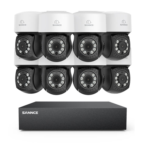 5MP 8 Channel PT Security Camera System - Hybrid 5-in-1 DVR, Pan & Tilt CCTV Camera, 100 ft Night Vision, Motion Detection, Outdoor, Waterproof 5MP 8 Channel PT Security Camera System - Hybrid 5-in-1 DVR, Pan & Tilt CCTV Camera, 100 ft Night Vision, Motion Detection, Outdoor, Waterproof