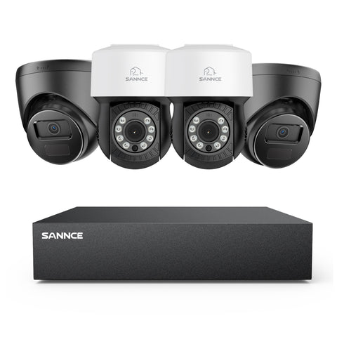 5MP 8 Channel PT Security Camera System - Hybrid 5-in-1 DVR, Pan & Tilt CCTV Camera, 100 ft Night Vision, Motion Detection, Outdoor, Waterproof 5MP 8 Channel PT Security Camera System - Hybrid 5-in-1 DVR, Pan & Tilt CCTV Camera, 100 ft Night Vision, Motion Detection, Outdoor, Waterproof