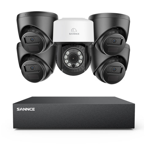 5MP 8 Channel PT Security Camera System - Hybrid 5-in-1 DVR, Pan & Tilt CCTV Camera, 100 ft Night Vision, Motion Detection, Outdoor, Waterproof 5MP 8 Channel PT Security Camera System - Hybrid 5-in-1 DVR, Pan & Tilt CCTV Camera, 100 ft Night Vision, Motion Detection, Outdoor, Waterproof