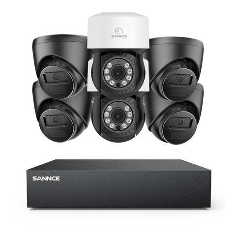 5MP 8 Channel PT Security Camera System - Hybrid 5-in-1 DVR, Pan & Tilt CCTV Camera, 100 ft Night Vision, Motion Detection, Outdoor, Waterproof 5MP 8 Channel PT Security Camera System - Hybrid 5-in-1 DVR, Pan & Tilt CCTV Camera, 100 ft Night Vision, Motion Detection, Outdoor, Waterproof