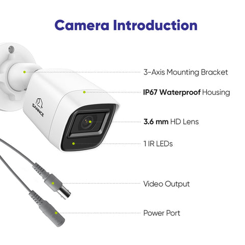 8 Channel 5MP Wired Security Camera System - Hybrid DVR, 4pcs 2MP Bullet Cameras, Outdoor & Indoor, Smart Motion Detection, Remote Access 8 Channel 5MP Wired Security Camera System - Hybrid DVR, 4pcs 2MP Bullet Cameras, Outdoor & Indoor, Smart Motion Detection, Remote Access