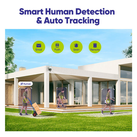 10 Channel PT Wireless Security Camera System, 5MP NVR w/ 10.1'' LCD Monitor, 3MP Pan & Tilt IP Cameras, Color Night Vision, Smart Auto Tracking, Two-Way Voice Intercom, Customized Motion Areas, Work with Alexa 10 Channel PT Wireless Security Camera System, 5MP NVR w/ 10.1'' LCD Monitor, 3MP Pan & Tilt IP Cameras, Color Night Vision, Smart Auto Tracking, Two-Way Voice Intercom, Customized Motion Areas, Work with Alexa