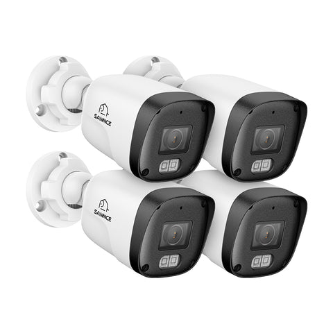4PCS 3MP Full HD PoE IP Bullet Security Camera, Two-Way Communication 4PCS 3MP Full HD PoE IP Bullet Security Camera, Two-Way Communication