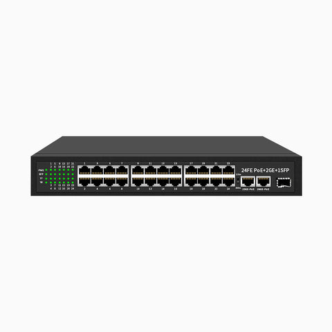 24-Port Gigabit Ethernet PoE Switch with Metal Casing, Desktop or Wall Mount 24-Port Gigabit Ethernet PoE Switch with Metal Casing, Desktop or Wall Mount