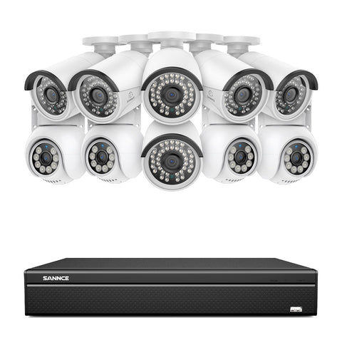 16 Channel 4K PoE Bullet & PT Security Camera System, 8MP Outdoor PoE IP Cameras, Pan & Tilt, ONVIF Supported NVR, Two-Way Audio, Smart Human/Vehicle Detection (6x IP Cameras+4x PT Cameras) 16 Channel 4K PoE Bullet & PT Security Camera System, 8MP Outdoor PoE IP Cameras, Pan & Tilt, ONVIF Supported NVR, Two-Way Audio, Smart Human/Vehicle Detection (6x IP Cameras+4x PT Cameras)