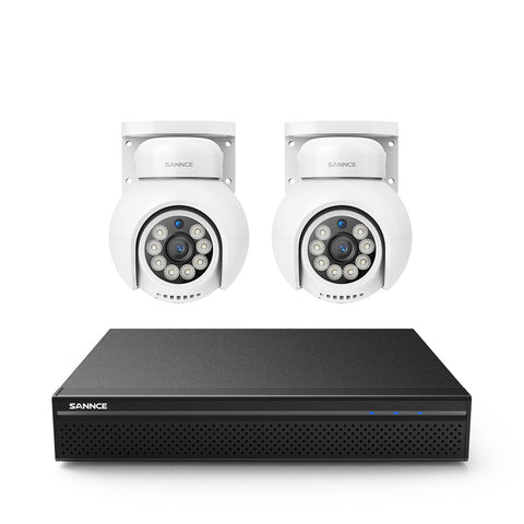 10 Channel 4K PoE Security Camera System with 2 Cameras, 8MP Outdoor Pan-Tilt IP Cameras, AI Detection, Smart Tracking, Color Night Vision, H.265+, Two-Way Audio 10 Channel 4K PoE Security Camera System with 2 Cameras, 8MP Outdoor Pan-Tilt IP Cameras, AI Detection, Smart Tracking, Color Night Vision, H.265+, Two-Way Audio