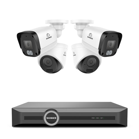 EH500 - 5MP 8 Channel PoE Security System, 6MP NVR, S+265., Human & Vehicle Detection, Color Night Vision, Smart Playback, IP67, Audio Recording, Smart Notification with Image Attached EH500 - 5MP 8 Channel PoE Security System, 6MP NVR, S+265., Human & Vehicle Detection, Color Night Vision, Smart Playback, IP67, Audio Recording, Smart Notification with Image Attached