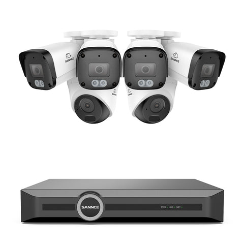 EH500 - 5MP 8 Channel PoE Security System, 6MP NVR, S+265., Human & Vehicle Detection, Color Night Vision, Smart Playback, IP67, Audio Recording, Smart Notification with Image Attached EH500 - 5MP 8 Channel PoE Security System, 6MP NVR, S+265., Human & Vehicle Detection, Color Night Vision, Smart Playback, IP67, Audio Recording, Smart Notification with Image Attached