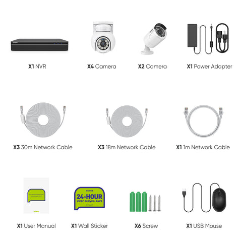 10 Channel 4K 24/7 PoE Security Camera System, 8MP Pan-Tilt Turret & Bullet IP Cameras, AI Human/Vehicle Detection, Two-Way Audio 10 Channel 4K 24/7 PoE Security Camera System, 8MP Pan-Tilt Turret & Bullet IP Cameras, AI Human/Vehicle Detection, Two-Way Audio