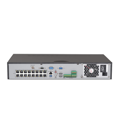 4K 32 Channel PoE NVR Recorder with 16 PoE Ports, Up to 12MP Video Resolution,  H.265+, 4 Hard Drive Bays, Smart Video Content Analysis Search, Temperature Detection 4K 32 Channel PoE NVR Recorder with 16 PoE Ports, Up to 12MP Video Resolution,  H.265+, 4 Hard Drive Bays, Smart Video Content Analysis Search, Temperature Detection
