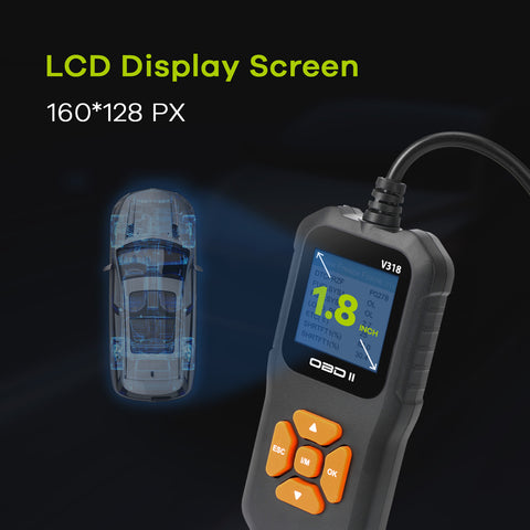 OBD2 Scanner w/ Color Screen, Car Engine Fault Code Reader Erase Enhanced OBD II Diagnostic Scan Tool, Check State Emission Monitor Status