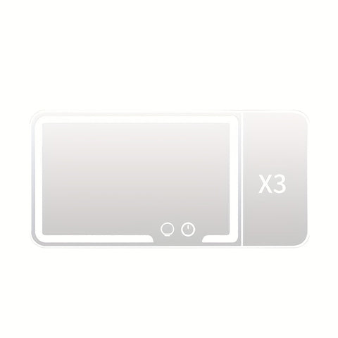 SANNCE Portable LED Car Vanity Mirror, Detachable Design with Soft Lighting, Perfect for Quick Touch-Ups, Fits Most Vehicle Models
