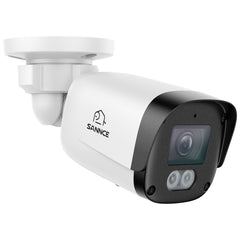2-Pack 5MP 3K Outdoor PoE Bullet Security Cameras with AI Human & Vehicle Detection, microSD Card Slots, Two-Way Talk, Customisable Siren Alarm and IP67 Weatherproofing