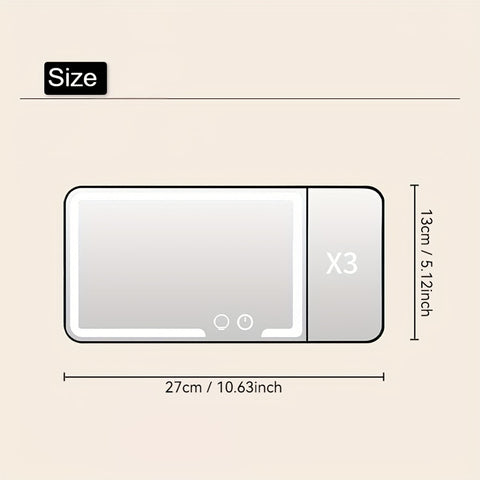 SANNCE Portable LED Car Vanity Mirror, Detachable Design with Soft Lighting, Perfect for Quick Touch-Ups, Fits Most Vehicle Models
