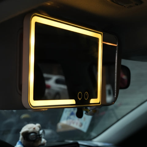 SANNCE Portable LED Car Vanity Mirror, Detachable Design with Soft Lighting, Perfect for Quick Touch-Ups, Fits Most Vehicle Models