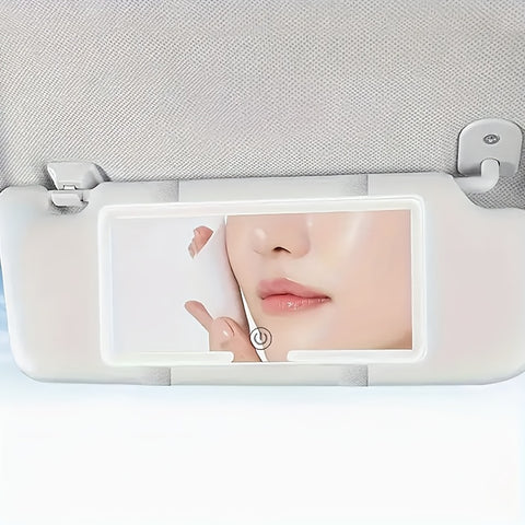 SANNCE Portable LED Car Vanity Mirror, Detachable Design with Soft Lighting, Perfect for Quick Touch-Ups, Fits Most Vehicle Models