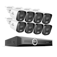 5MP 8 Channel PoE Security System, 6MP NVR, S+265., Human & Vehicle Detection, Smart Playback, Smart Notification with Image Attached