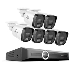 3MP 8 Channel PoE Security System, 6MP NVR, S+265., Smart Motion Detection, Smart Playback, Smart Notification with Image Attached