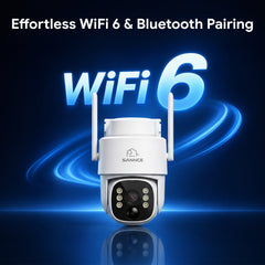 Pack 2 4MP Solar-powered Wire-free PT Outdoor Security Cameras with 8000mAh Battery & Solar Panel