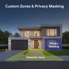 Pack 2 4MP Solar-powered Wire-free PT Outdoor Security Cameras with 8000mAh Battery & Solar Panel