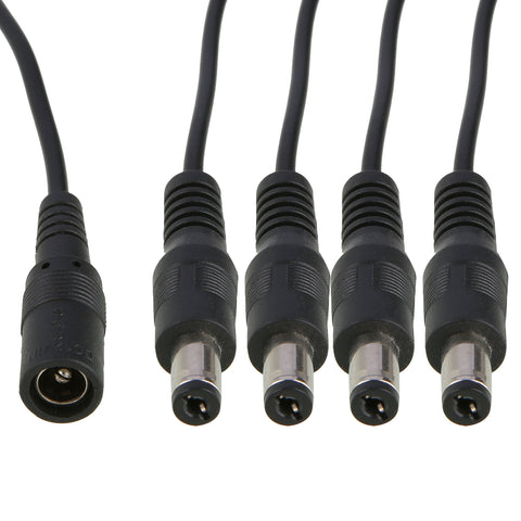 One-Quarter Power Cord, 330mm Long, With Wire File, Multi-Stranded Bare Copper Core, 5.5*2.1 Tuning Fork Connector