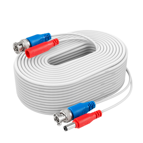 Fire Rated 100% UL-Certified 30 m/100 ft All-in-One BNC Video Power Cables