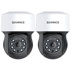 Pack of 2, 1080P PT Security Camera - Pan & Tilt, 100 ft Night Vision, Motion Detection, Outdoor, Waterproof
