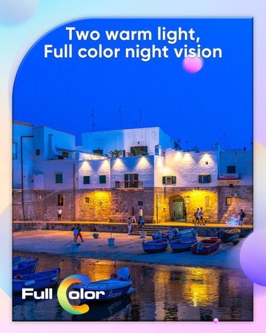 SANNCE Full Color Night Vision 1080P TVI Bullet Wired Security Camera, 2 Warm Lights, IP66 Weatherproof for Indoor Outdoor, 100ft Clear Full Color Night Vision, No Power Supply