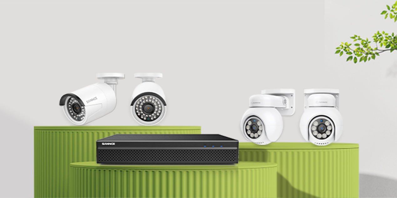 SANNCE Système de caméra de sécurité de surveillance vidéo sans fil
