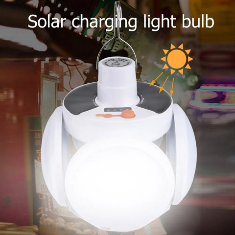 Outdoor Football LED Light - Portable Folding Bulb, Solar Powered, Multi-scene, Emergency Charging Night Lamp, Waterproof, Rechargeable
