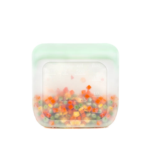 Reusable Silicone Bags / Food Storage Bag / Baby Teether Pouch / Ziplock Food Safe & Leakproof