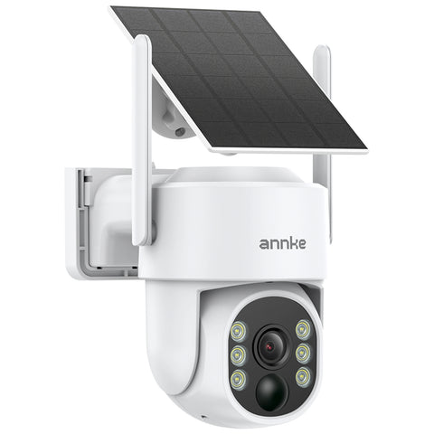 Annke WB400 - 4MP Wireless Outdoor Battery Security Camera, 2.4G & 5.8G Dual-Band WiFi, Motion Detection, Two-Way Audio, 9000mAh Rechargeable Battery & Solar Powered, 270° Pan & 90° Tilt, Cloud & Max. 256 GB Local Storage, Works with Alexa