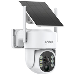 Annke WB400 - 4MP Wireless Outdoor Battery Security Camera, 2.4G & 5.8G Dual-Band WiFi, Motion Detection, Two-Way Audio, 9000mAh Rechargeable Battery & Solar Powered, 270° Pan & 90° Tilt, Cloud & Max. 256 GB Local Storage, Works with Alexa