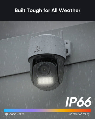 Certified Refurbished HR500 - 5MP Outdoor PT PoE Security Camera, Pan & Tilt, AI Human & Vehicle Detection & Auto Tracking, Color Night Vision, Support microSD Card Slot