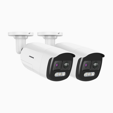 BR200 - 1080p PIR Bullet Wired Security Camera with Siren & Strobe Alarms