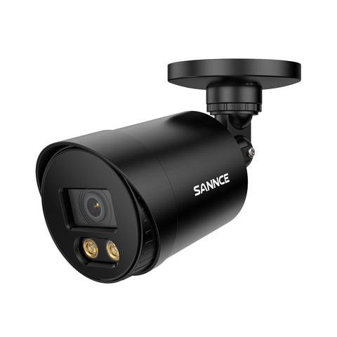 SANNCE Full Color Night Vision 1080P TVI Bullet Wired Security Camera, 2 Warm Lights, IP66 Weatherproof for Indoor Outdoor, 100ft Clear Full Color Night Vision, No Power Supply