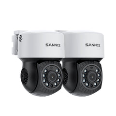Pack of 2, 1080P PT Security Camera - Pan & Tilt, 100 ft Night Vision, Motion Detection, Outdoor, Waterproof