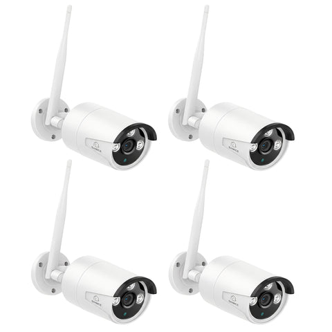 5MP Wireless Security Camera, 4PCS WiFi IP Cameras for SANNCE N48WHE/N98WHE/N44WEF/N98WHG NVR, AI Human Detection, Work with Alexa, 100ft Night Vision, Remote Access & Smart Motion Alerts