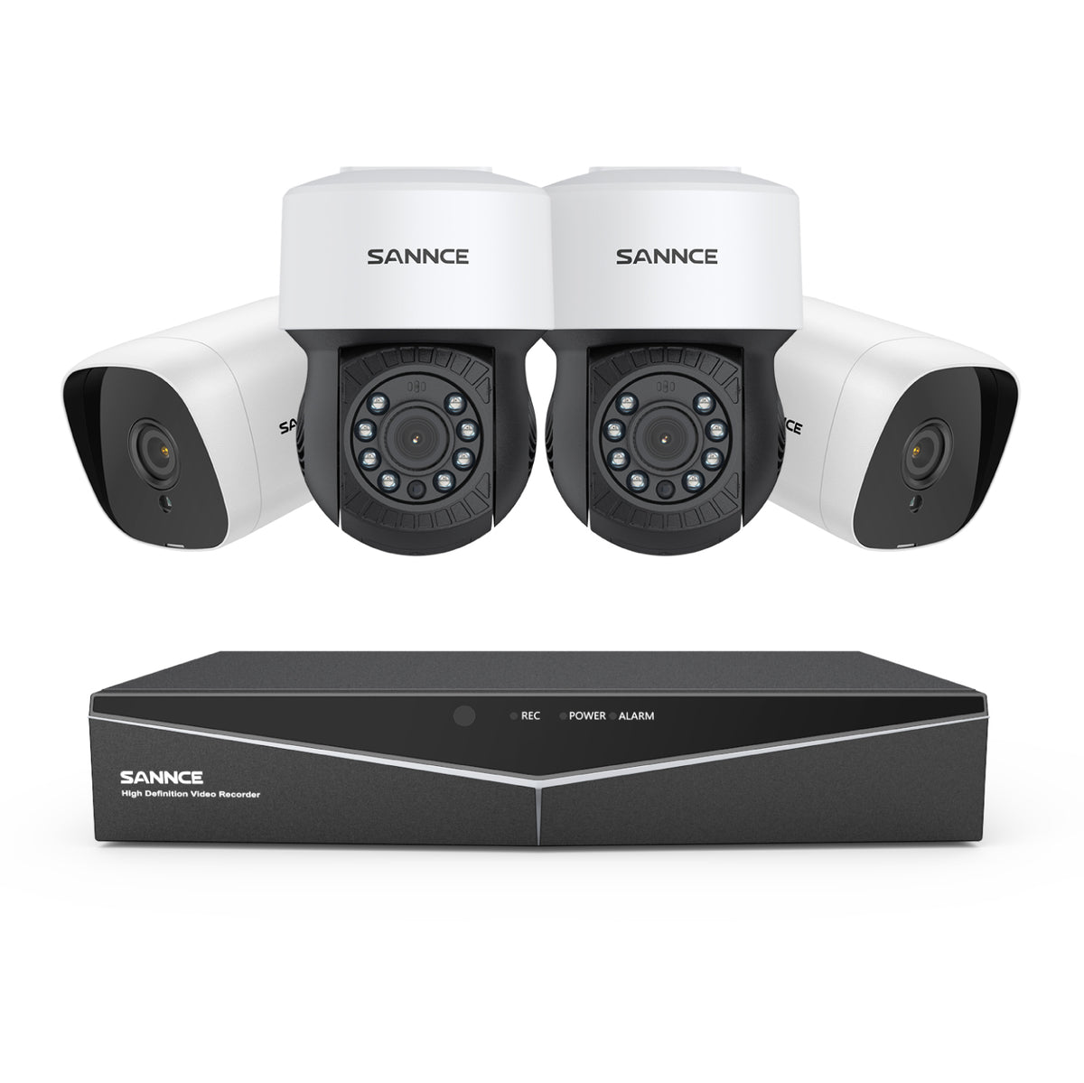 1080P 8 Channel PT Security Camera System - Hybrid 5-in-1 DVR, Pan & Tilt CCTV Camera, 100 ft Night Vision, Motion Detection, Outdoor, Waterproof