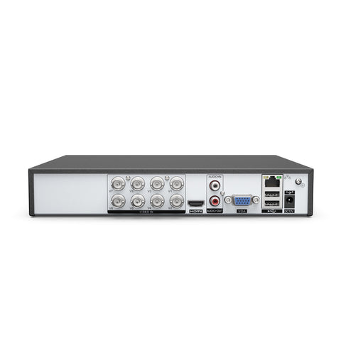 5MP 8 Channel Security Cameras System - Hybrid 5-in-1 CCTV DVR, Motion Detection, IP66 Weatherproof, Audio Recording
